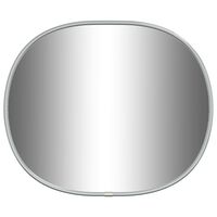 vidaXL Stensko ogledalo srebrno 30x25 cm