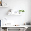 vidaXL Stenska polica Beli marmor 80 x 23,5 x 4 cm Konstruiran les
