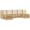 vidaXL Sedežne garniture 6 pcs Bela Masiven les akacije