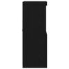 vidaXL LED bočni predalnik Črna 60 x 37 x 100 cm Konstruiran les