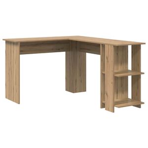 vidaXL Kotni&scaron;ka miza Umetni hrast Inženirski les 140 x 113,5 x 75 cm