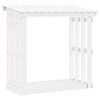 vidaXL Stojalo za drva belo 108x64,5x109 cm trdna borovina