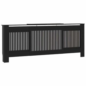 vidaXL Pokrov za radiator črn inženirski les 205 cm