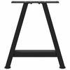 vidaXL Noge za klubsko mizico v obliki črke A, 2 kosa, črne, 50 x (42-43) cm, jeklo