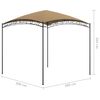 vidaXL Paviljon 3x3x2,65 m taupe 180 g/m²