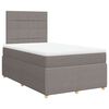 vidaXL Box spring postelja z vzmetnico taupe 120x200 cm blago