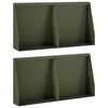 vidaXL Zadrževanje stene 4 kos 40 x 12 x 30 cm Jeklo Olivno zelena