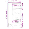 vidaXL Komoda bela 34,5x34x90 cm inženirski les