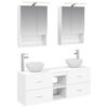 vidaXL Komplet omaric za kopalnico 5 pcs Bela 50 x 14,5 x 70 cm