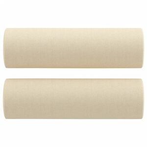 vidaXL Okrasna blazina 2 kosa krem &Oslash;15x50 cm blago