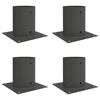 vidaXL Okrogla podlaga 4 kos Antracit 18 x 18 x 15 cm Kovina