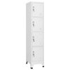 vidaXL Garderobna omarica na ključ s 4 predelki 38x45x180 cm