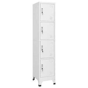 vidaXL Garderobna omarica na ključ s 4 predelki 38x45x180 cm