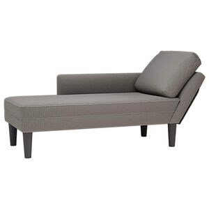 vidaXL Chaise Lounge z blazino Svetlo siva Corduroy tkanina