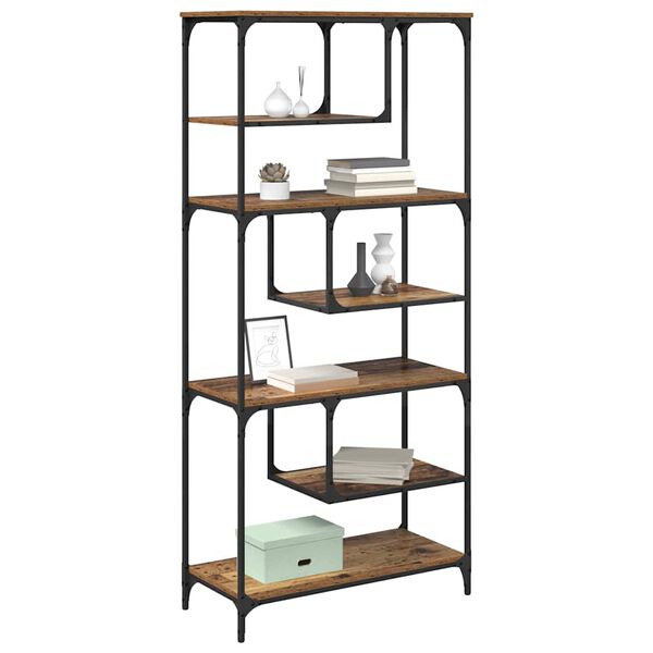 vidaXL Knjižna omara Star les 81 x 36 x 176 cm Konstruiran les