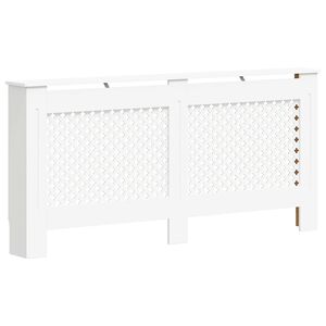 vidaXL Pokrov za radiator bel 172x19x81,5 cm MDF