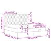 vidaXL Otomanski posteljni okvir z vzmetnicami siv 180x200 cm blago