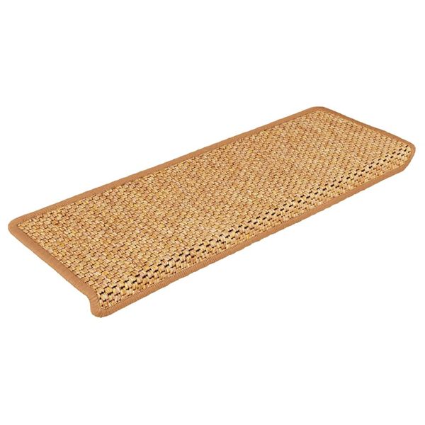 vidaXL Samolepilne preproge za stopnice sisal 30 kosov 65x21x4 sisal