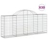 vidaXL Obokane gabion ko&scaron;are 30 kosov 200x30x80/100 cm cinkano železo