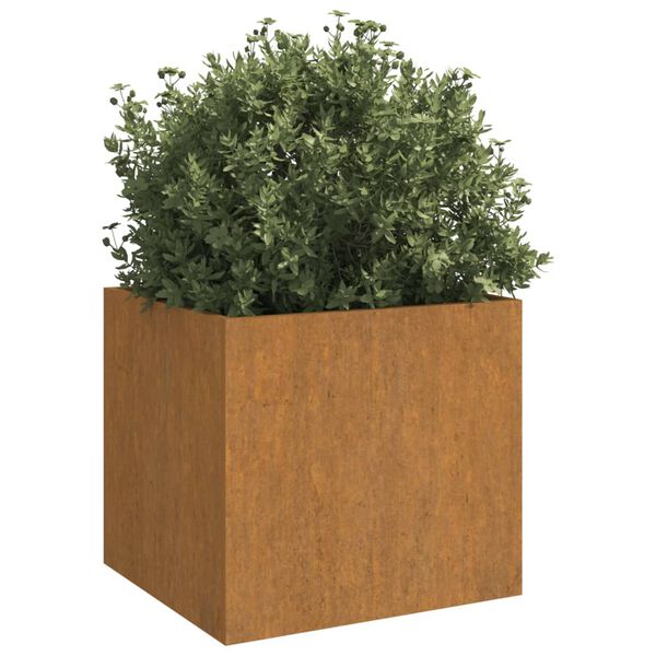 vidaXL Cvetlično korito 49x47x46 cm corten jeklo