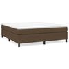 vidaXL Posteljni okvir z vzmetmi temno rjav 180x200 cm blago