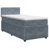 vidaXL Postelja boxspring z vzmetnico Temno siva 80 x 200 cm Žamet