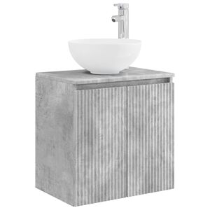 vidaXL Umivalnik s pritrditev na steno Betonsko siva 49,5 x 35 x 63 cm