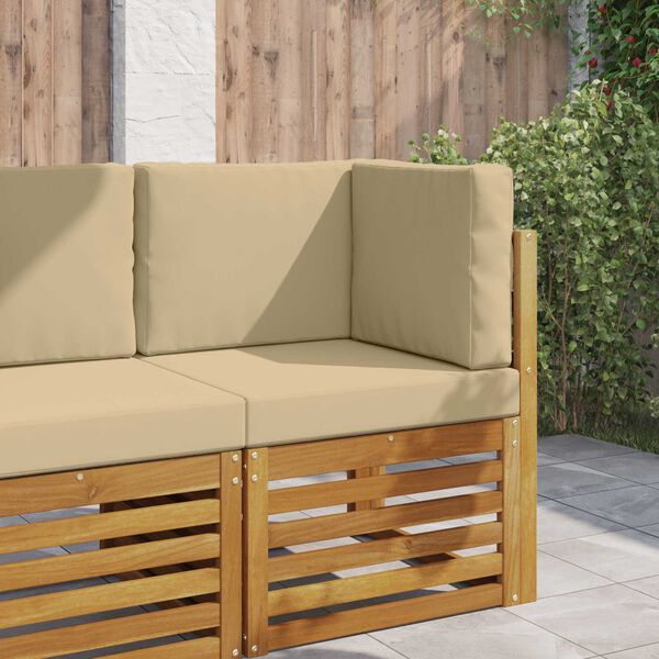 vidaXL Zunanja blazina za kavč 3 pcs Bež Poliester