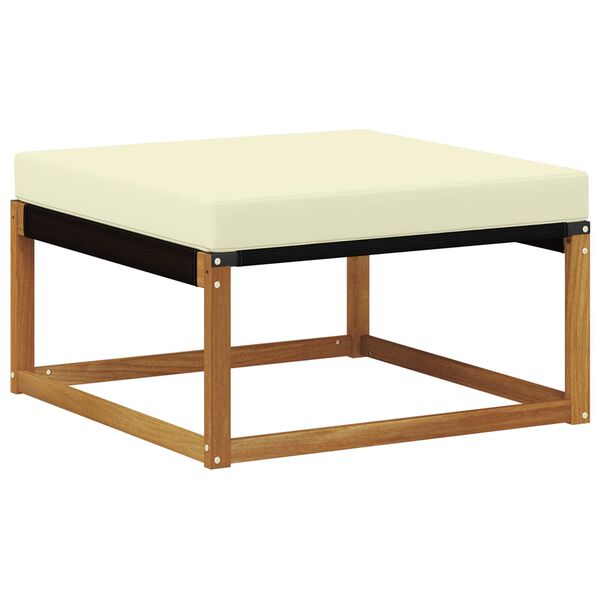 vidaXL Zunanja garnitura za sedenje z blazino 6 pcs Naravna in smetana