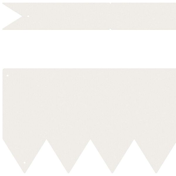 vidaXL Robovi trave 20 pcs Bela 100 x 0,05 x 20 cm Medenina