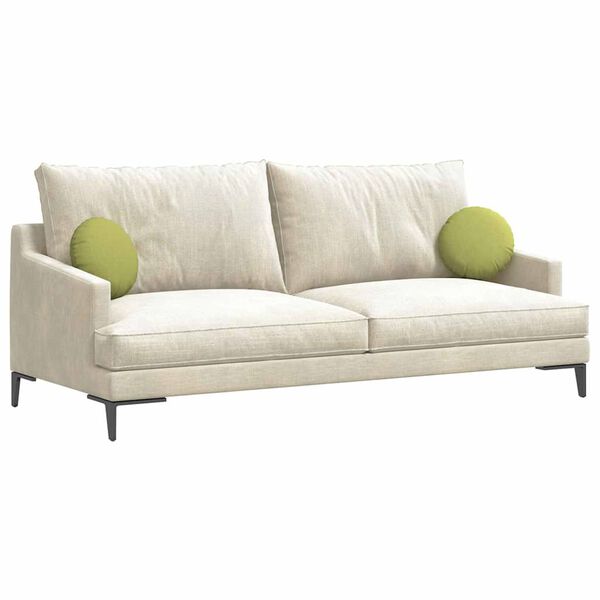 vidaXL Sedežne blazine 2 pcs Svetlo zelena &Oslash;30 x 13 cm blago