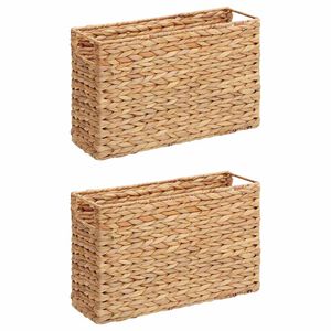 vidaXL Ko&scaron;are za Revije 2 pcs Naravna 39 x 14 x 25 cm Vodna hijacinta