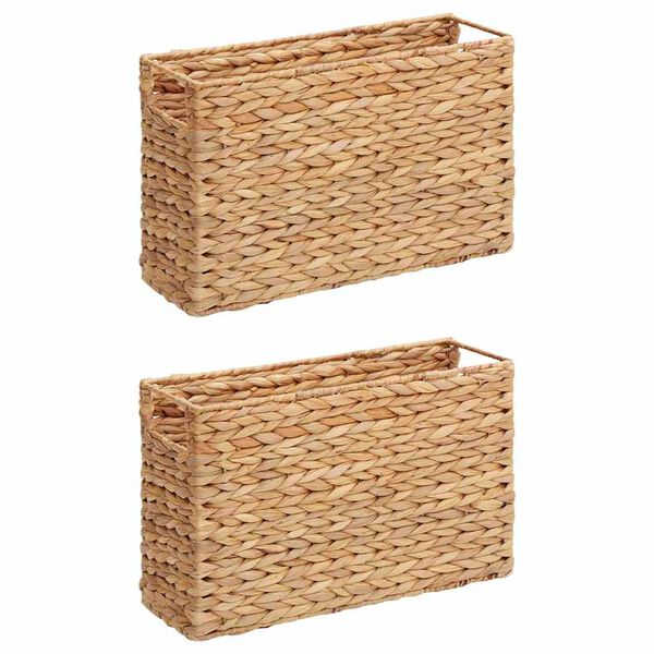 vidaXL Ko&scaron;are za Revije 2 pcs Naravna 39 x 14 x 25 cm Vodna hijacinta