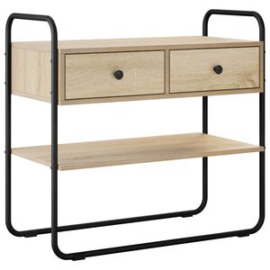 vidaXL Konzolna miza Sonoma hrast 80 x 40 x 75 cm Inženirski les
