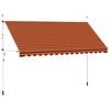 vidaXL Ročno zložljiva tenda 400 cm oranžna in rjava
