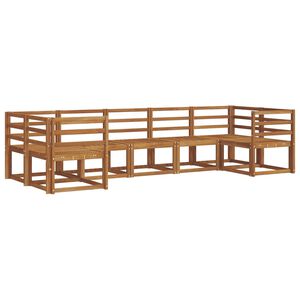 vidaXL Zunanja garnitura za sedenje 7 pcs Naravna Masiven les akacije