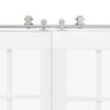 vidaXL Oprema za drsna vrata 400 cm nerjaveče jeklo srebrne barve