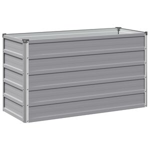 vidaXL Povi&scaron;ana vrtna gredica Siva 100 x 40 x 55 cm