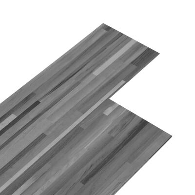 vidaXL Nesamolepilne PVC talne plošče 4,46 m² 3 mm črtasto sive