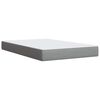vidaXL Boxspring postelja z vzmetnico svetlo siva 120x190 cm blago