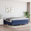 vidaXL Box spring postelja z vzmetnico modra 160x200 cm blago