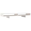 vidaXL Stojalo za zaslon belo 100x27x14 cm trdna borovina