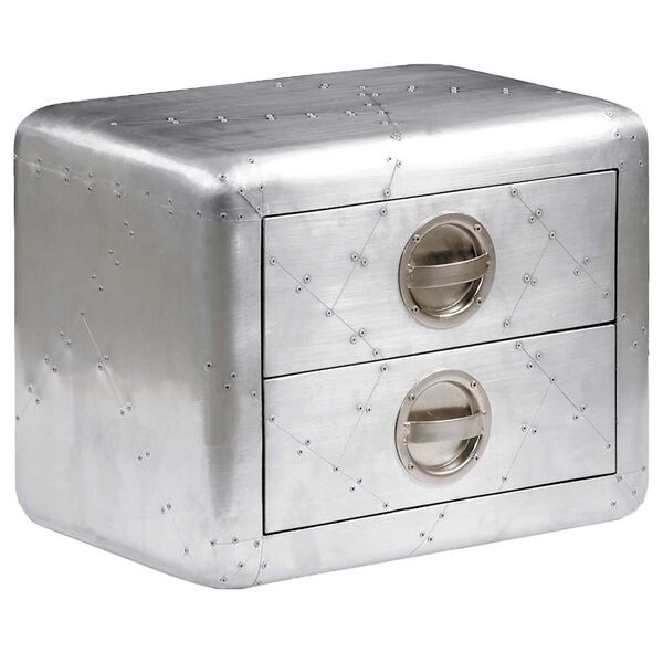 vidaXL Letalska odstavna mizica z 2 predaloma starinski letalski stil