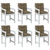 vidaXL Blazina za stol 6 kosov melanž taupe 100x50x7 cm blago