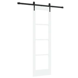 vidaXL Drsna vrata ORKDAL 61 x 198,5 cm Trden borov les in steklo Bela