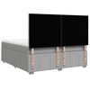 vidaXL Box spring postelja z vzmetnico svetlo siva 180x200 cm blago