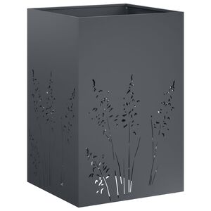 vidaXL Vrtni lonček Antracit 50 x 50 x 75 cm Mlinjeni jeklo