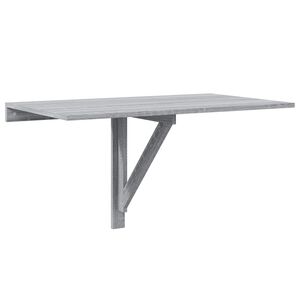 vidaXL Zložljiva stenska miza siva sonoma 100x60x56 cm inženirski les