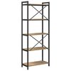 vidaXL Knjižna polica Umetni hrast 60 x 30 x 155 cm Konstruiran les