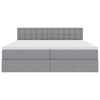 vidaXL Postelja s shranjevanjem Svetlo siva 180 x 200 cm Umjetno usnje